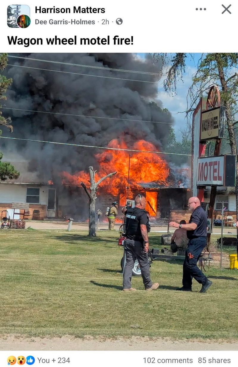 Wagon Wheel Motel (Ulchs Motel) - July 5 2025 Fire